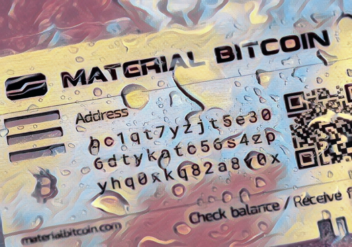 materiale bitcoin carta bitcoin