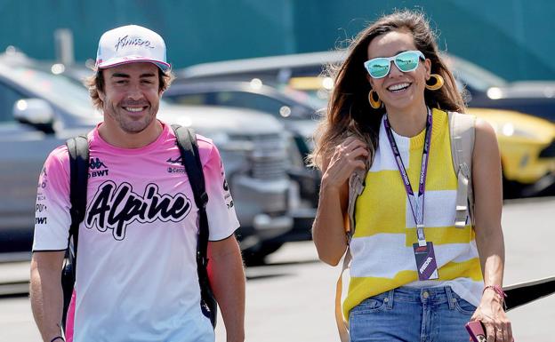 Fernando Alonso e la sua ragazza Adrea Schlager./EP